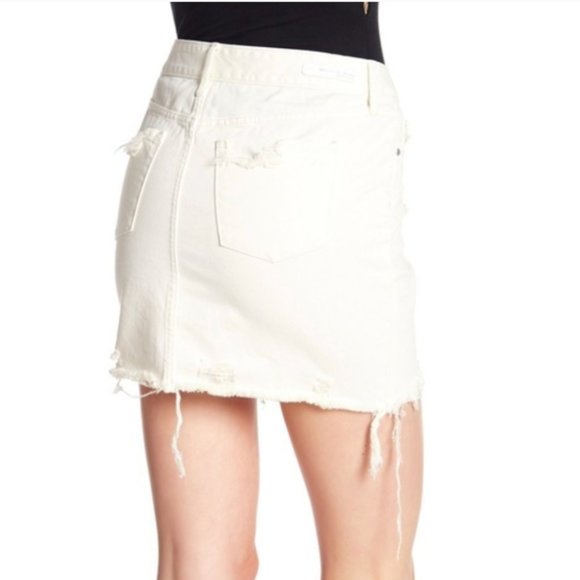 Articles of Society ivory distress Stacy mini skirt sz30 - Picture 4 of 13